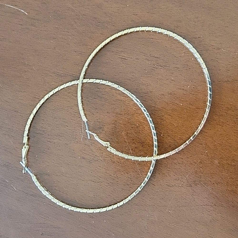 Gold hoop earrings